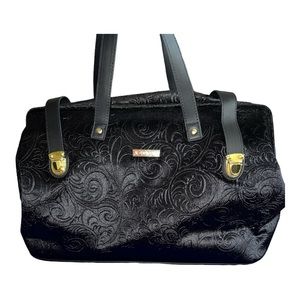 Joy & Iman Black Velvet Traveling Bag